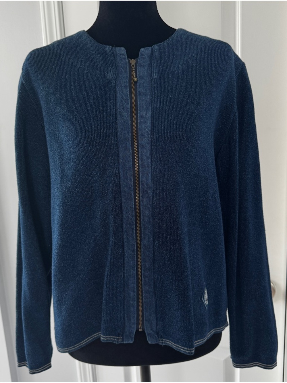 Blue Willi’s Navy Zip-Front Knit Jacket